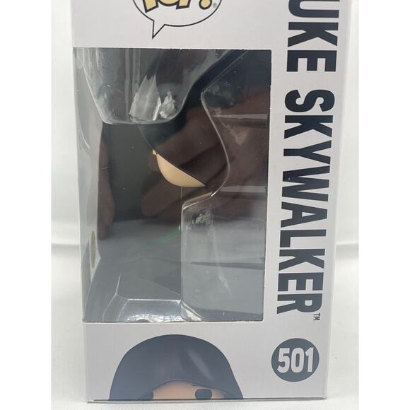 FUNKO POP! Star Wars: Mandalorian Luke Skywalker Glow-in-the-Dark EE Exclusive - Picture 2 of 6